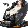 4D Massage Chairs Full Body,Zero Gravity Sl-Track Shiatsu Massage Chair Recliner,Core Heating,20 Massage Techniques,Deep Yoga Stretch,Foot Rollers, Ai Voice,Touch Screen,Wireless Charging