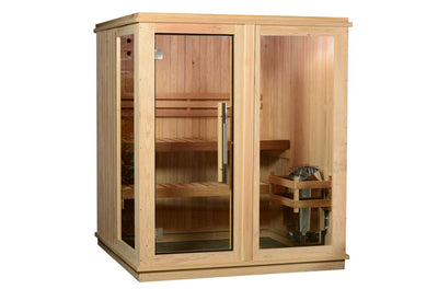 4-Person Indoor Sauna in Rustic Cedar