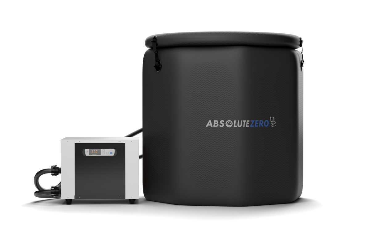 Absolute Zero AZ-Inflate Cold Plunge Bundle — Pro Chiller + Recline Inflatable Tub