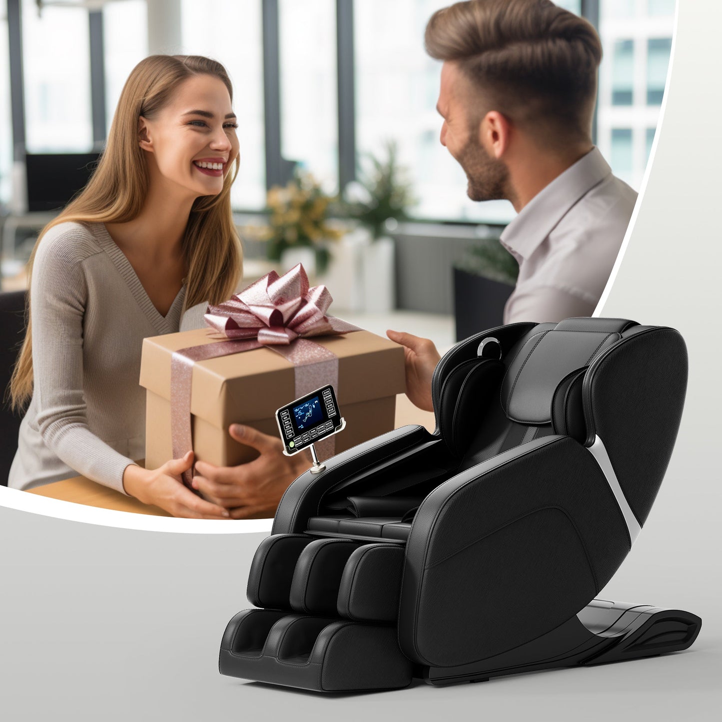 Zero Gravity Massage Chair with Bluetooth Speakers and Full Body Airbags