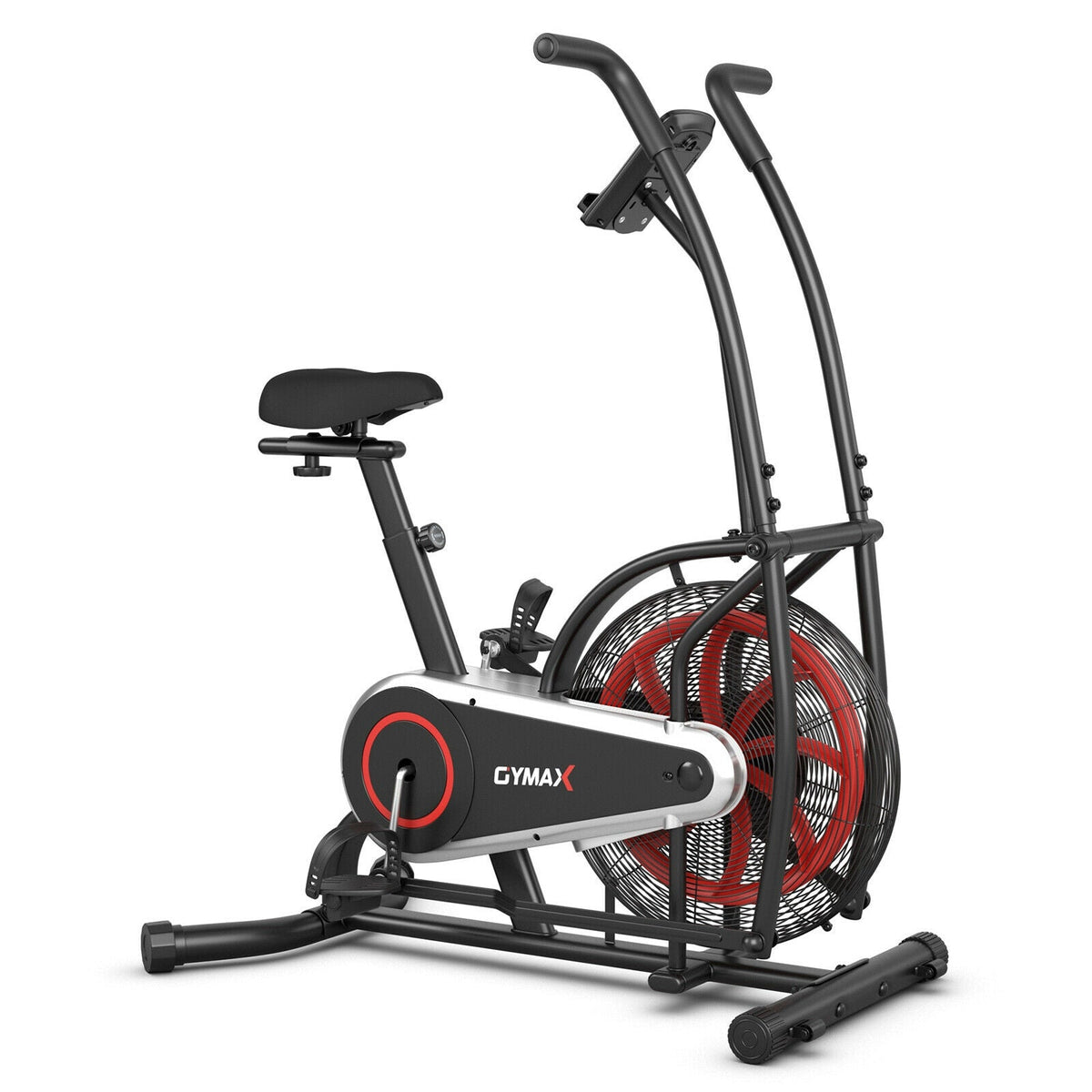 Direct Deals Upright Air Bike with Unlimited Resistance-Black