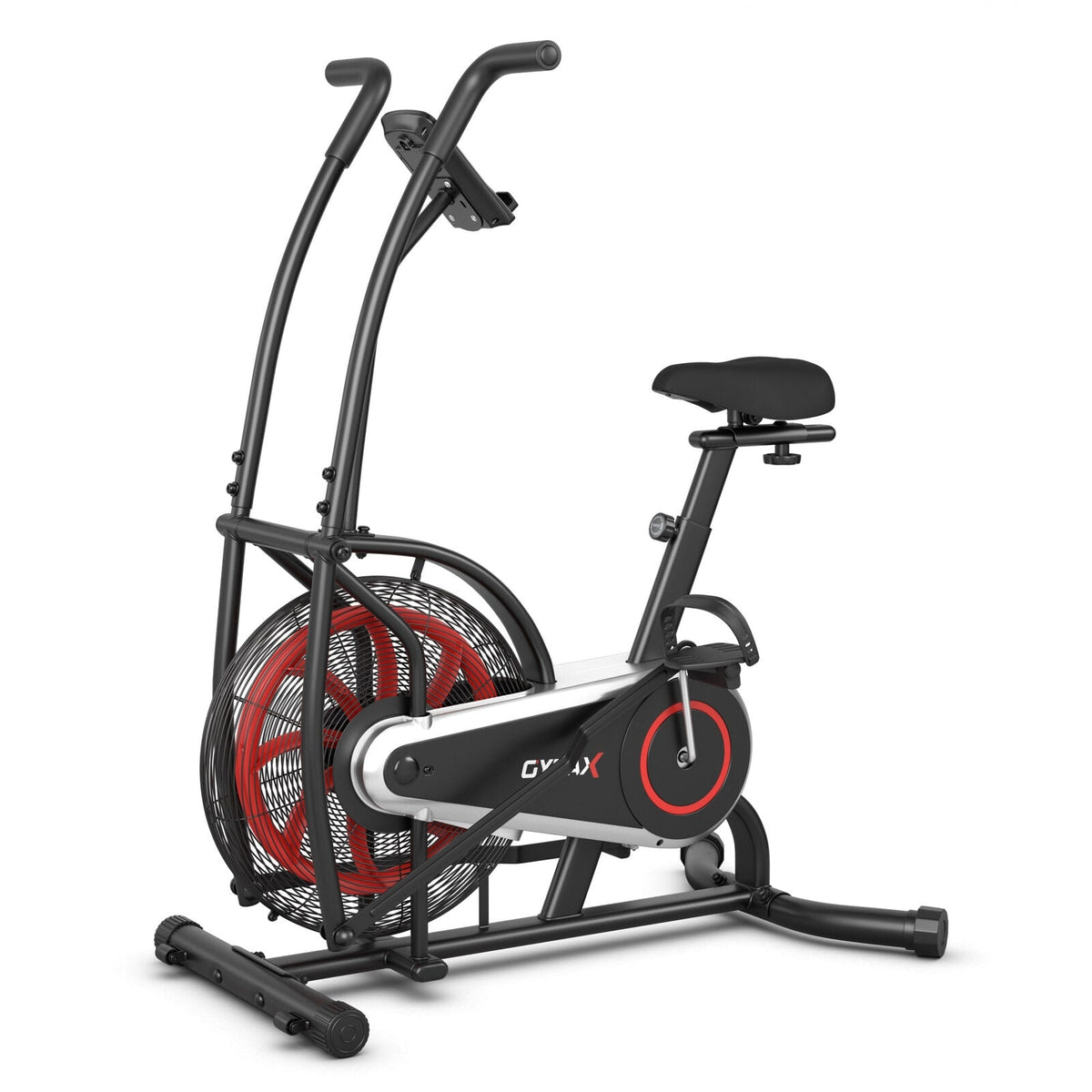 Direct Deals Upright Air Bike with Unlimited Resistance-Black