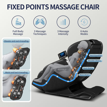 Zero Gravity Massage Chair with Bluetooth Speakers and Full Body Airbags