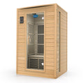 2-Person Canadian Hemlock Infrared Sauna with Chromotherapy Lighting and Sound System