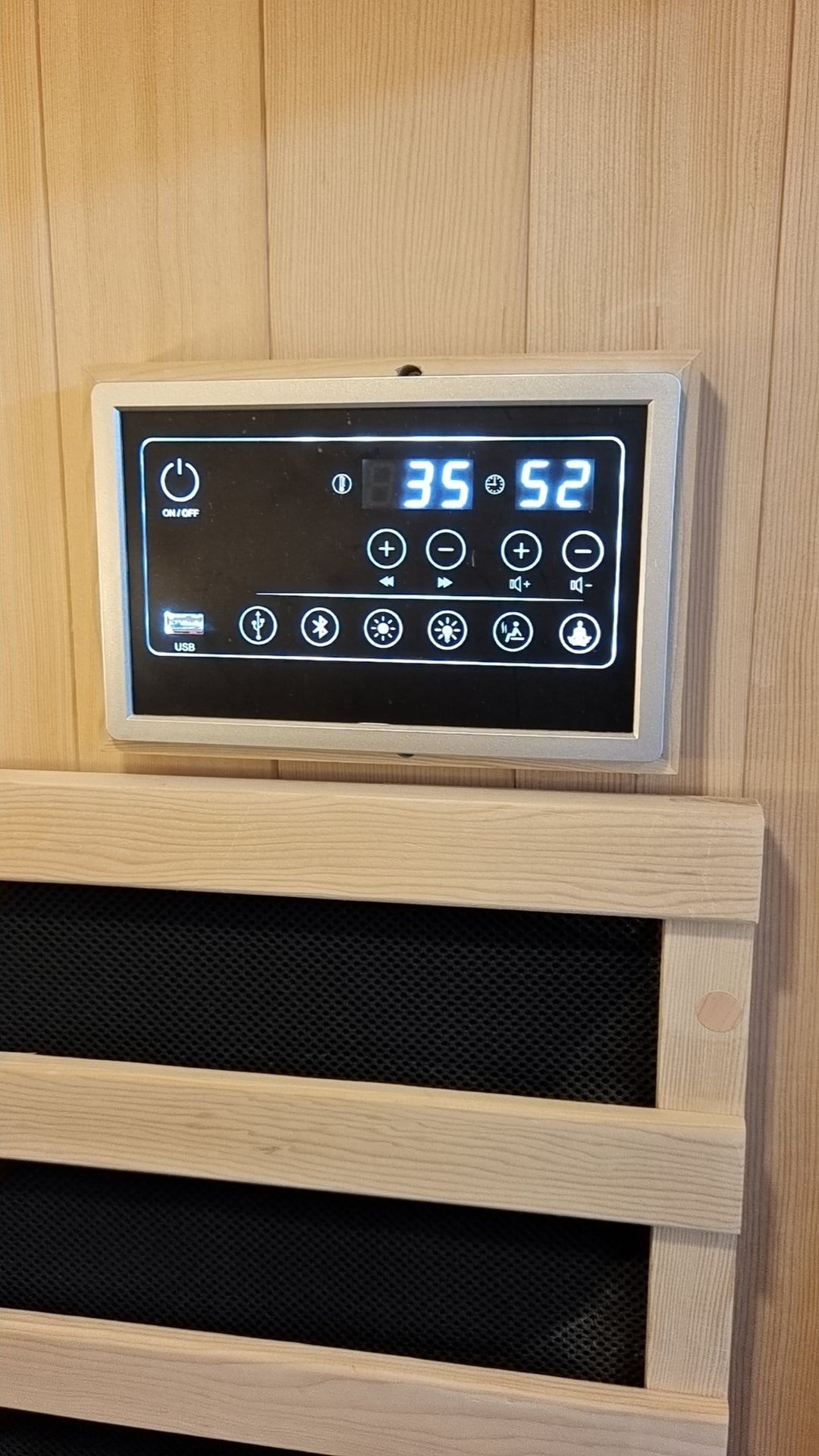 Premium Infrared Sauna with Chromotherapy Lighting and Canadian Hemlock Construction