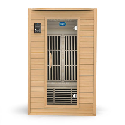 2-Person Canadian Hemlock Infrared Sauna with Chromotherapy Lighting and Sound System