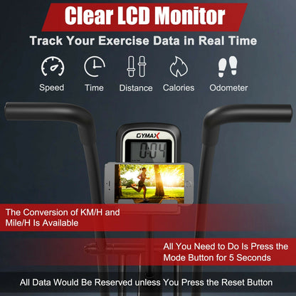 Direct Deals Upright Air Bike with Unlimited Resistance-Black
