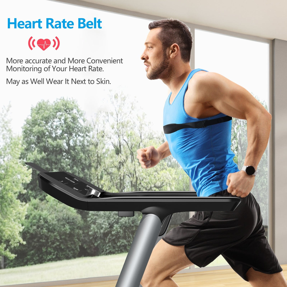 Direct Deals Italian Designed Folding Treadmill with Heart Rate Belt and Fatigue Button