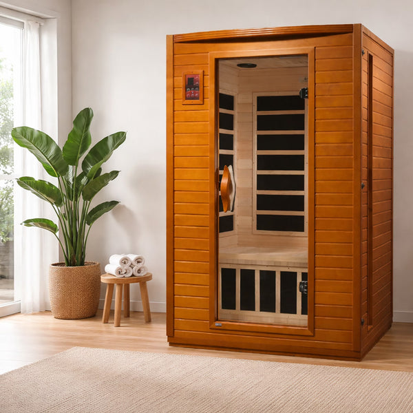2-Person Low EMF FAR Infrared Sauna, Canadian Hemlock