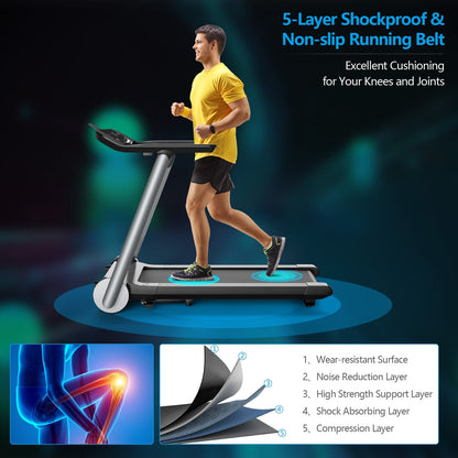 Direct Deals Italian Designed Folding Treadmill with Heart Rate Belt and Fatigue Button