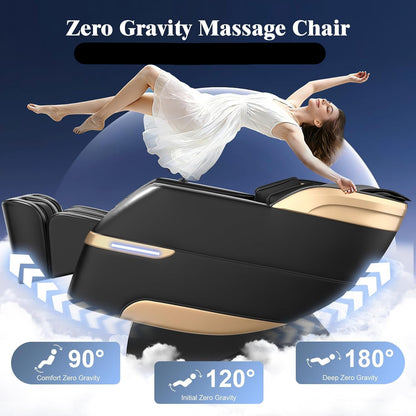 4D Massage Chair Full Body Zero Gravity Recliner Sl-Track Body Scan | Zero Gravity Massage Chair with Shiatsu Massage, Auto & Manual Modes, AI Control, Heating, Airbags, Foot Roller for Home