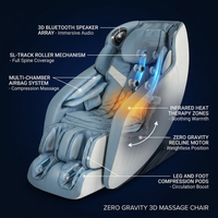 Blue Faux Leather Zero Gravity Recliner 3D Programmable Massage Chair — How It Works
