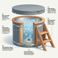 Cold Therapy Ice Bath Built for Home Recovery, 118 Gallon Capacity, Upright Sitting Design, 37x33 Compact Size — How It Works
