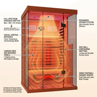 Full Spectrum Infrared Sauna，1-2 Person Home Sauna，Wooden Canadian Hemlock Indoor Spa Sauna with Resonance Speaker, Panoramic Tempered Glass Door — How It Works