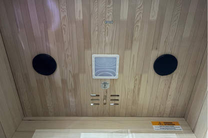 Deluxe Sauna, 1–2 Person Infrared + Red Light Therapy, Low EMF, Canadian Hemlock Wood