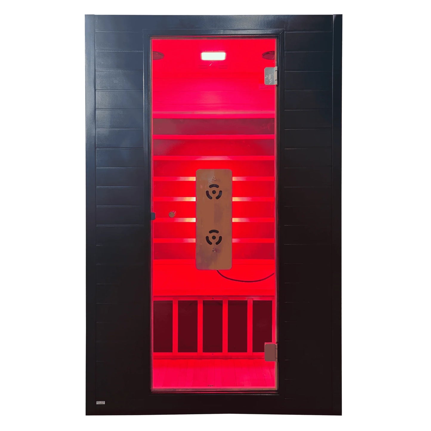 Deluxe Sauna, 1–2 Person Infrared + Red Light Therapy, Low EMF, Canadian Hemlock Wood