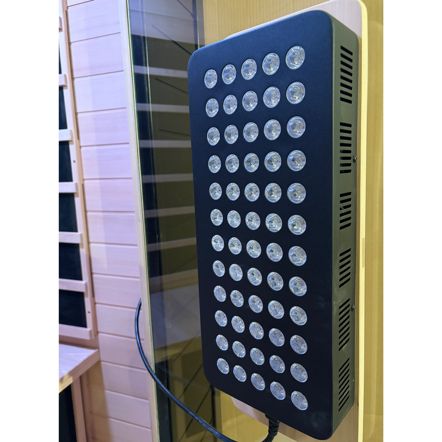 Deluxe Sauna, 1–2 Person Infrared + Red Light Therapy, Low EMF, Canadian Hemlock Wood