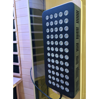 Deluxe Sauna, 1–2 Person Infrared + Red Light Therapy, Low EMF, Canadian Hemlock Wood