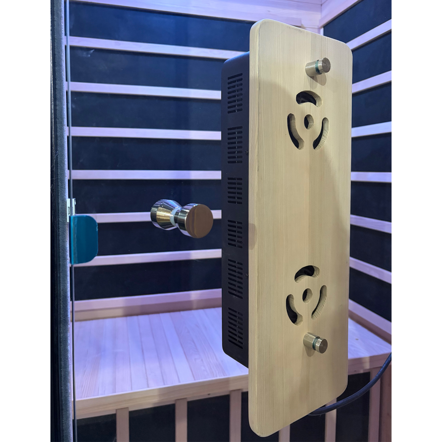 Deluxe Sauna, 1–2 Person Infrared + Red Light Therapy, Low EMF, Canadian Hemlock Wood