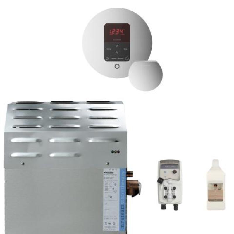 Mr.Steam Super iTempo 15kW Steam Shower Generator Package with iTempo Control in Square, Polished Chrome 15C10BA0000