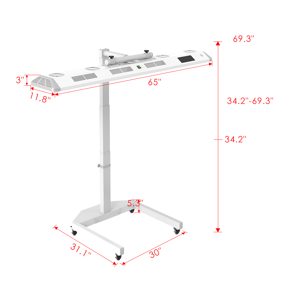 Large Light Therapy Panel — Red, Near-Infrared &amp; Blue Light, 7 Wavelengths