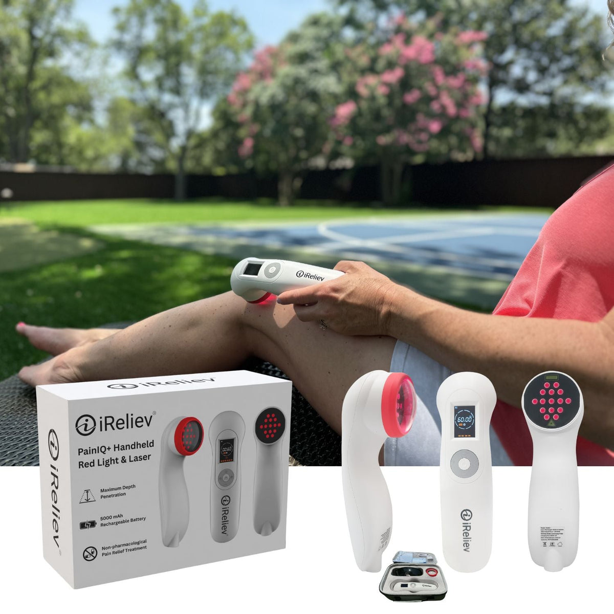 iReliev PainIQ+ Red Light & Infrared Laser Therapy Device