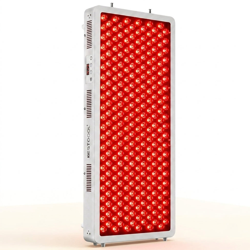 Red Light Therapy Panel, 4 Wavelengths Full Body Infrared Light Therapy, 300 Elite Grade Dual Chip Leds, FSA-HSA Red Light Device at Home, Ideal for Body, Face. 500W. Modular Design. — Studio Shot
