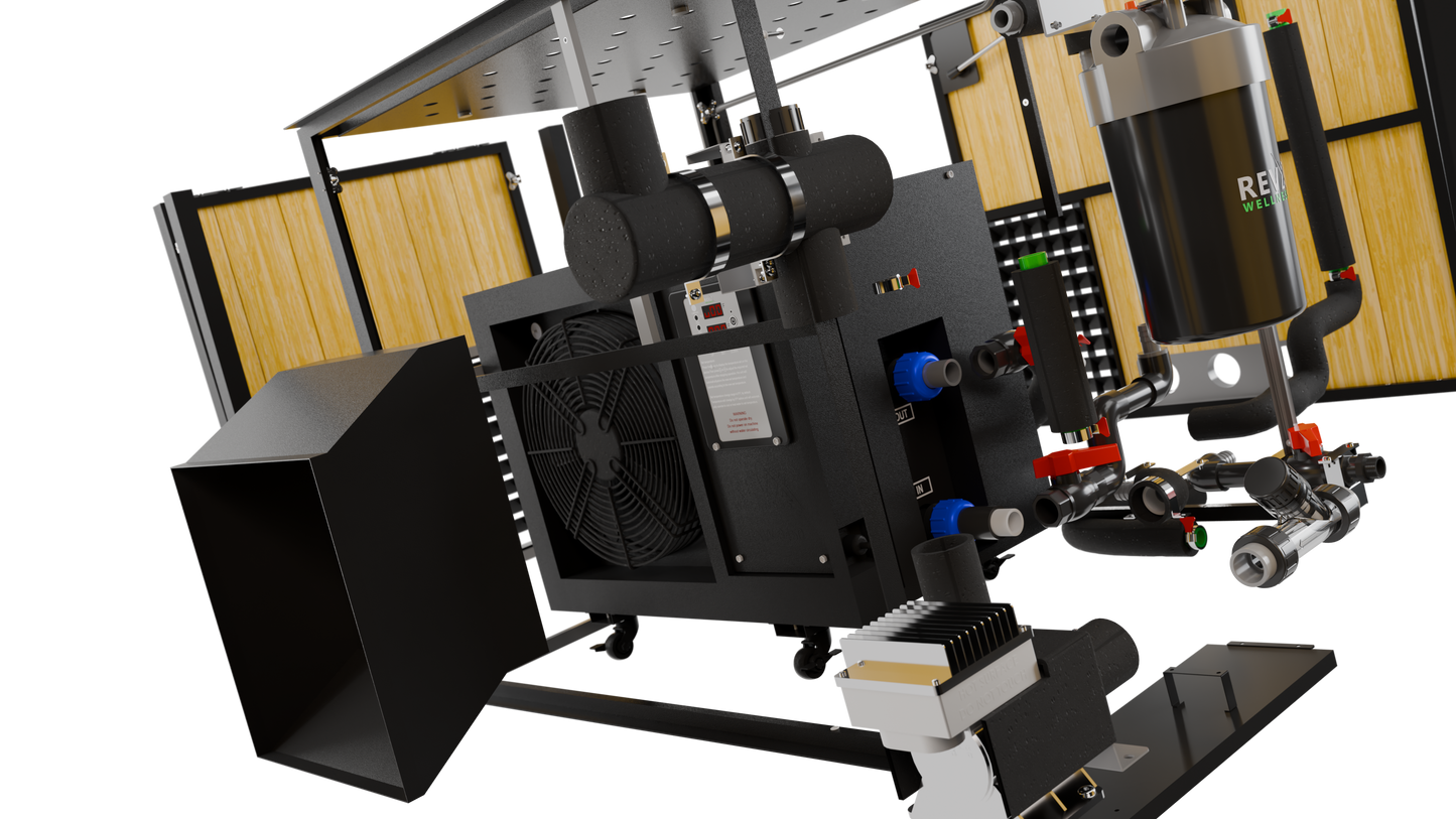 Acrylic X Tub Cold Plunge + LUX High Performance Chiller and Filtration System