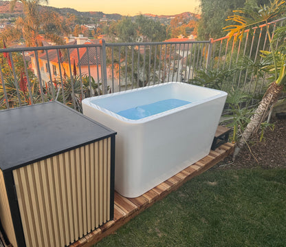 Acrylic X Tub Cold Plunge + LUX High Performance Chiller and Filtration System