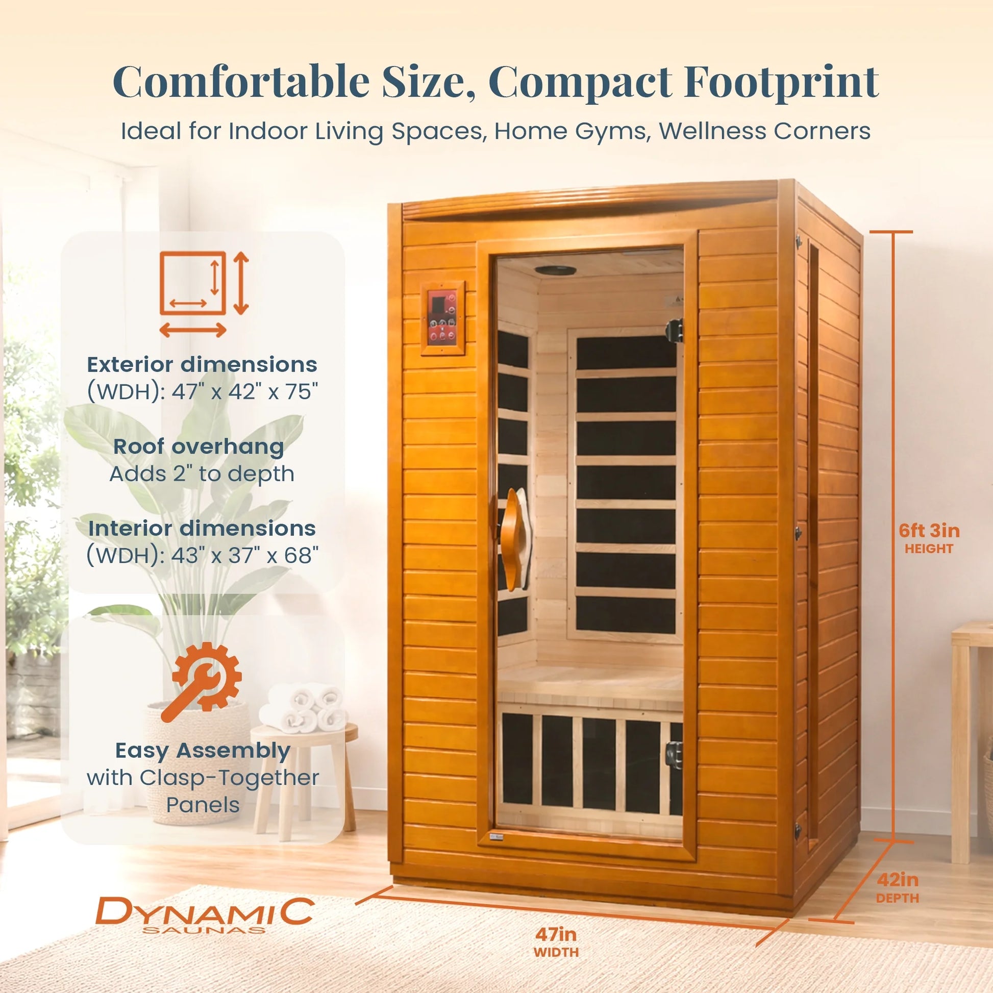 Andora 2-Person Low EMF FAR Infrared Sauna, Canadian Hemlock