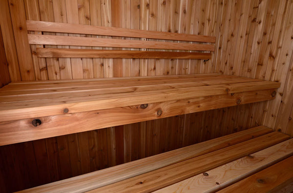4-Person Indoor Sauna in Rustic Cedar