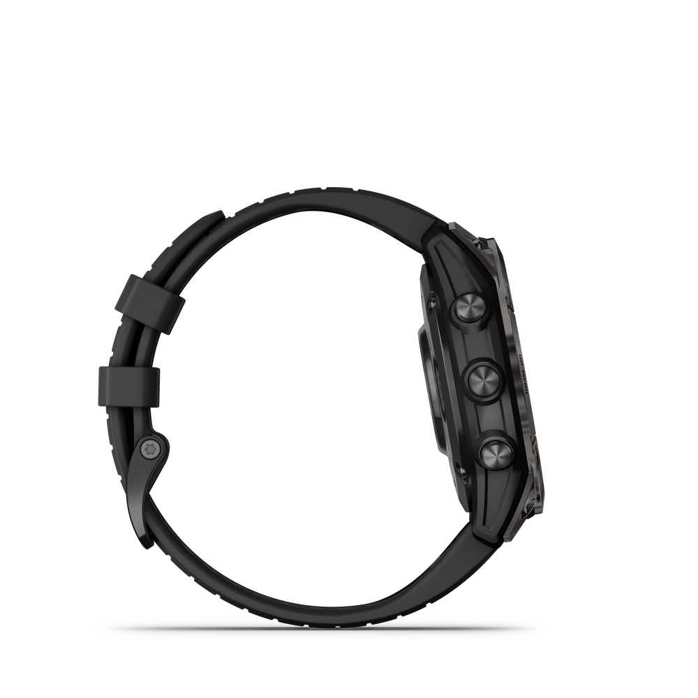 Garmin fenix 7 Pro Sapphire Solar Edition, Carbon Gray DLC Titanium with Black Band 47mm Smartwatch
