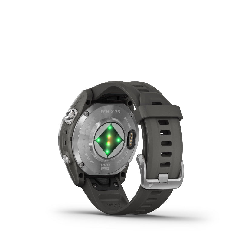 Garmin Fenix 7S Pro Solar Edition Smartwatch Silver with Graphite Band 42mm