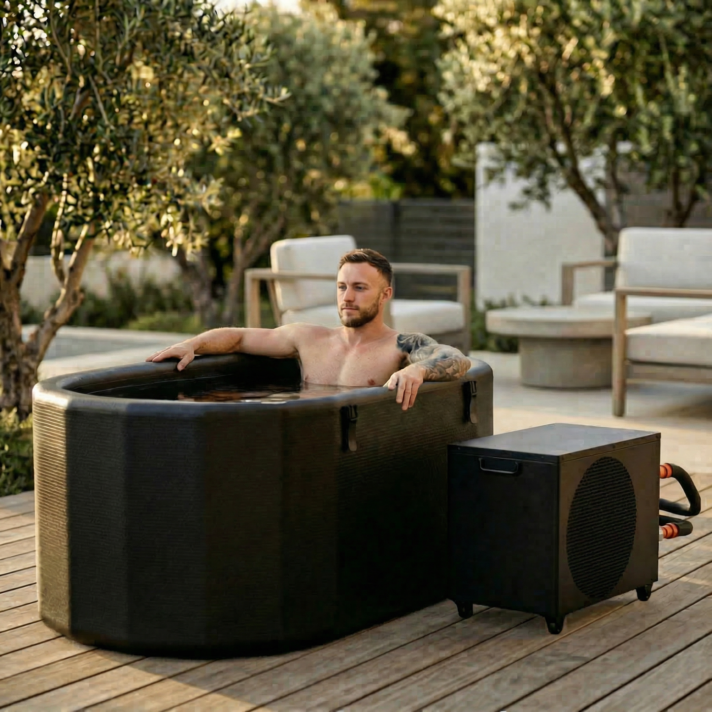 XXL Inflatable Cold Plunge Tub — 216 Gallon Capacity, Chiller Compatible