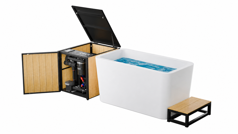 Acrylic X Tub Cold Plunge + LUX High Performance Chiller and Filtration System
