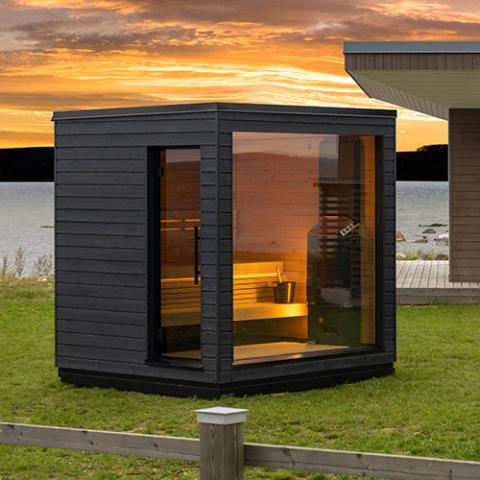 SaunaLife Model G6 Pre-Assembled Outdoor Home Sauna, Up to 5 Persons