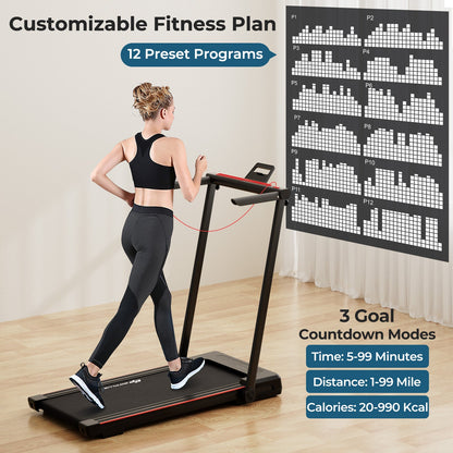 Direct Deals 3-in-1 Folding Treadmill with Large Desk and LCD Display