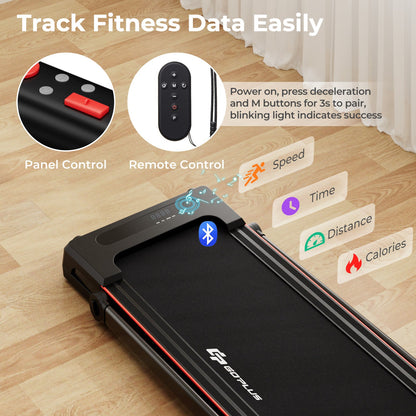 Direct Deals 3-in-1 Folding Treadmill with Large Desk and LCD Display