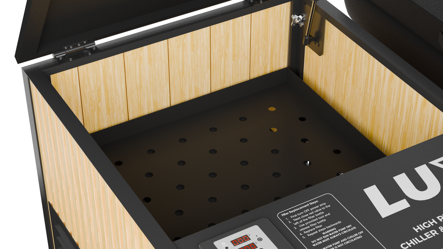 Acrylic X Tub Cold Plunge + LUX High Performance Chiller and Filtration System