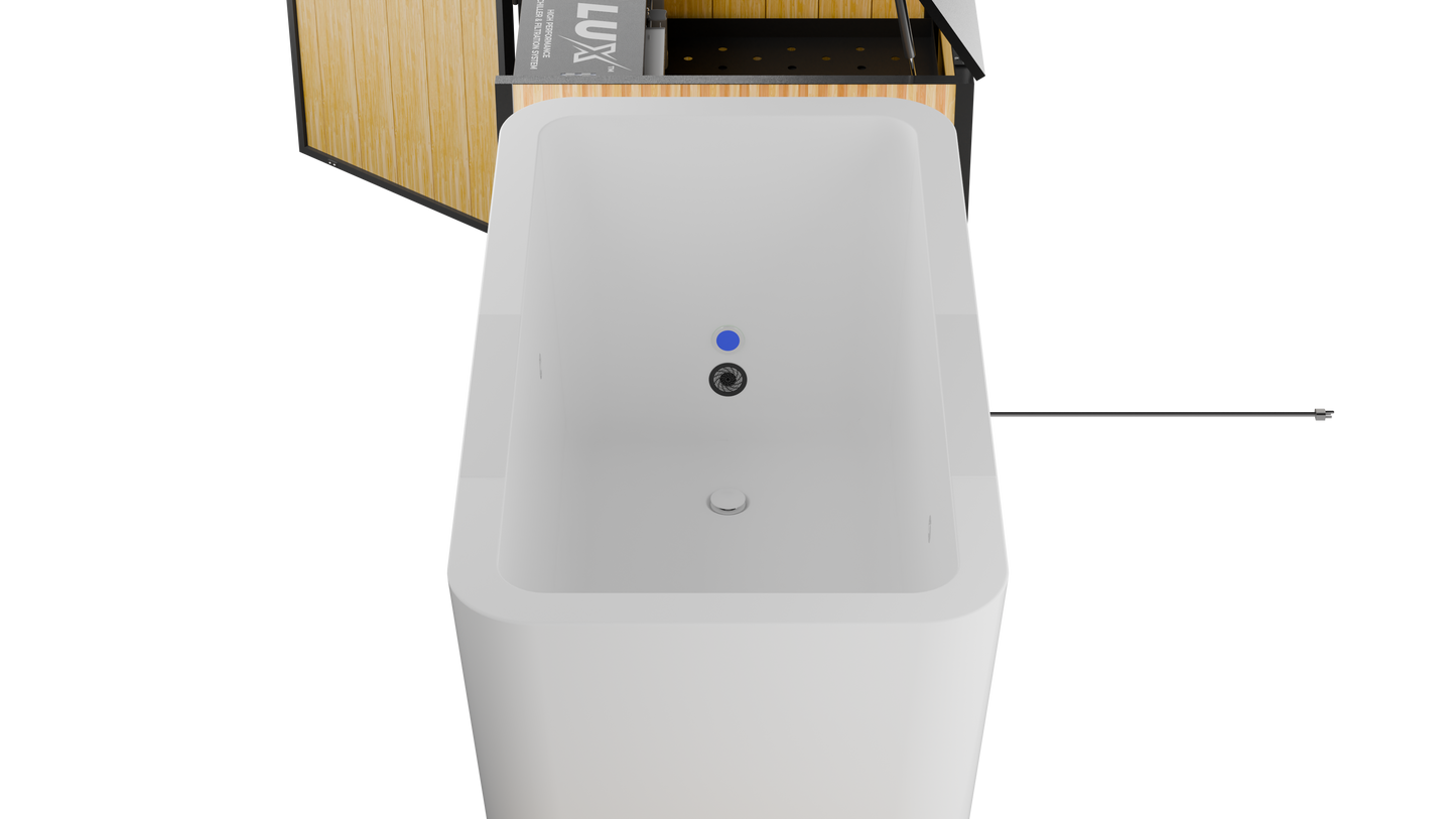 Acrylic X Tub Cold Plunge + LUX High Performance Chiller and Filtration System