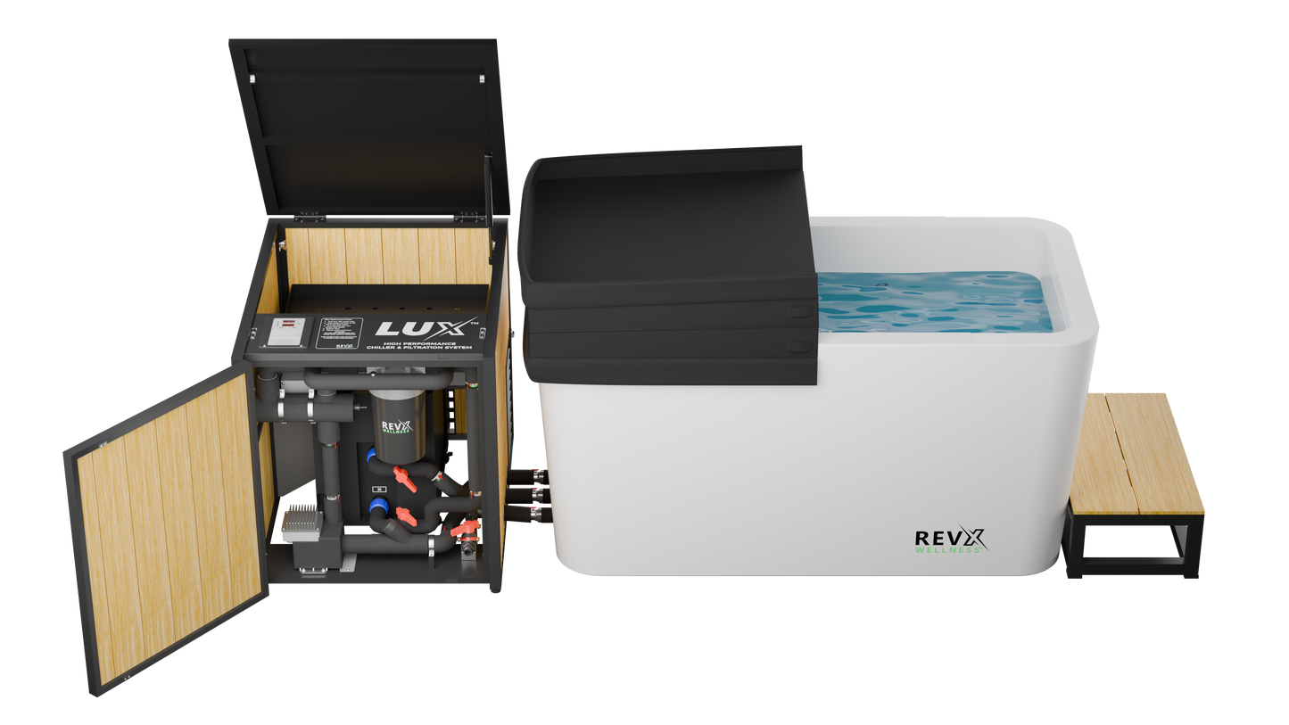Acrylic X Tub Cold Plunge + LUX High Performance Chiller and Filtration System