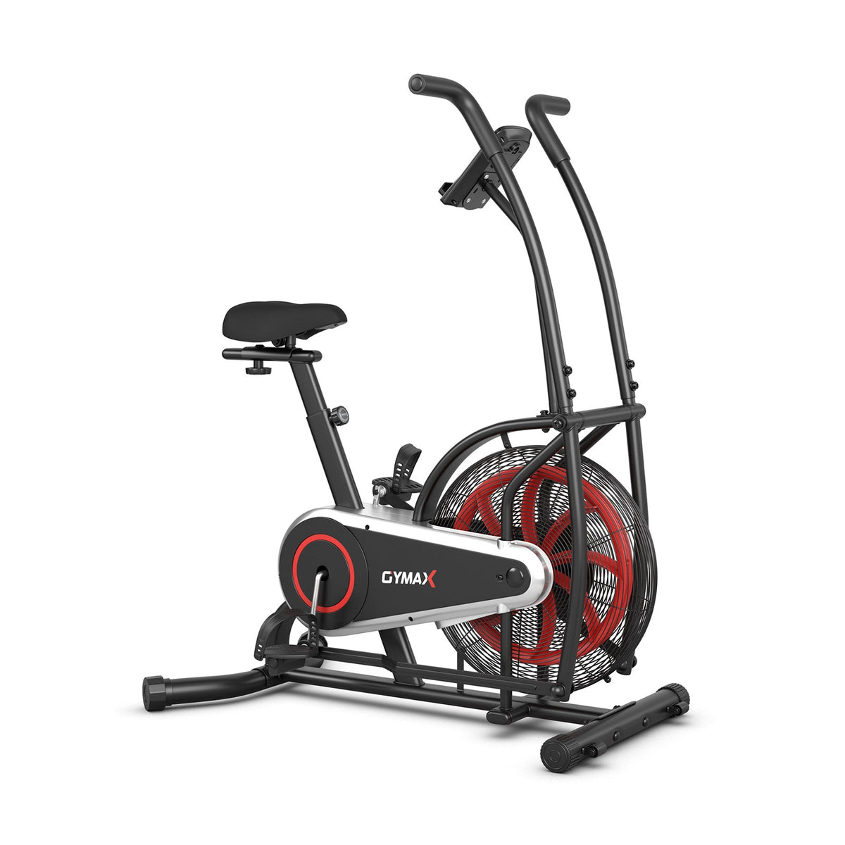 Direct Deals Upright Air Bike with Unlimited Resistance-Black