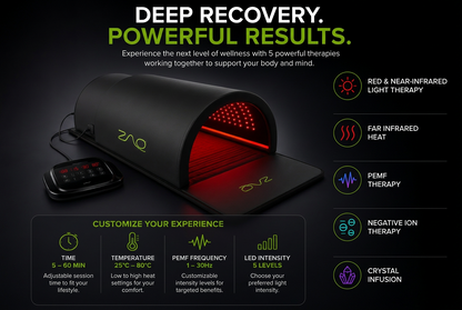 ZAQ ZUNA Pro Far Infrared PEMF, Infrared, Red Light Sauna Dome – Full-Body Wellness